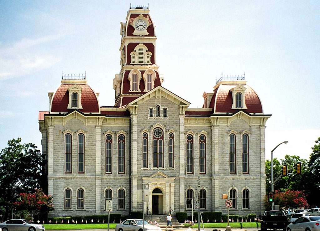 The Park County Courthouse in Weatherford, Texas