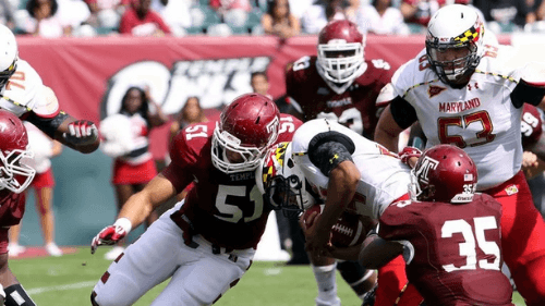 Football players on the field