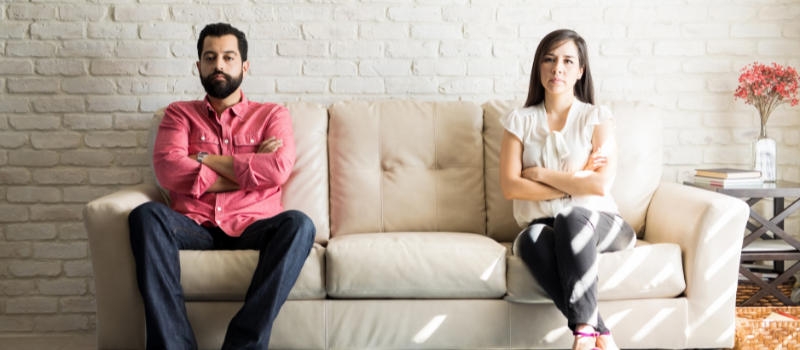 Couple not talking